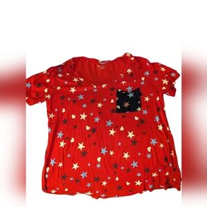 Red Star Pattern  Shirt